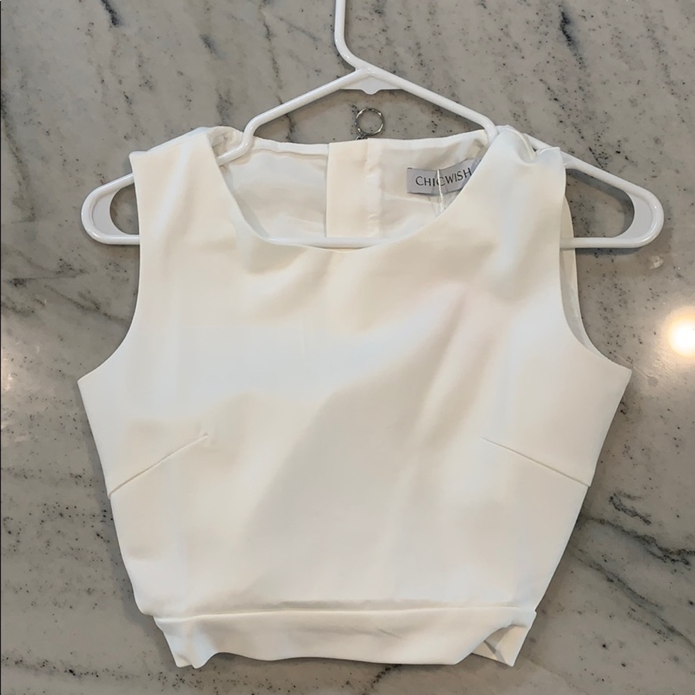 Chicwish White Crop Top